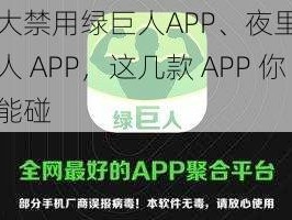 夜里十大禁用绿巨人APP、夜里十大禁用绿巨人 APP，这几款 APP 你一定不能碰