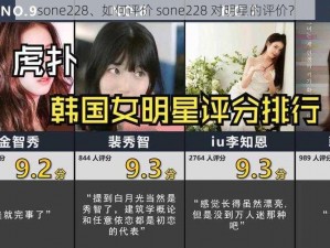 sone228、如何评价 sone228 对明星的评价？