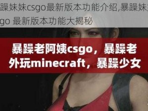 暴躁妹妹csgo最新版本功能介绍,暴躁妹妹 csgo 最新版本功能大揭秘