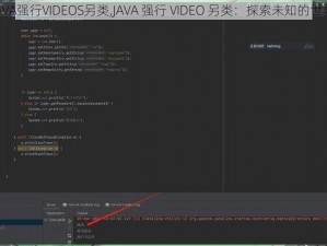 JAVA强行VIDEOS另类,JAVA 强行 VIDEO 另类：探索未知的世界