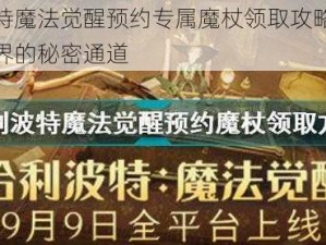 哈利波特魔法觉醒预约专属魔杖领取攻略：解锁魔法世界的秘密通道