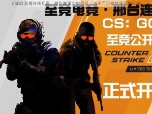 CSGO 直播在线观看，精彩赛事实时呈现，与千万玩家共享竞技乐趣