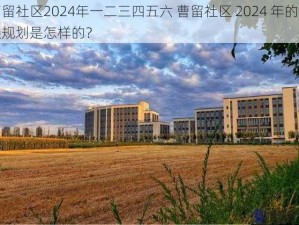 曹留社区2024年一二三四五六 曹留社区 2024 年的发展规划是怎样的？