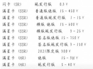 奥特曼SSR卡片价值解析：最新市场行情下的价格探讨