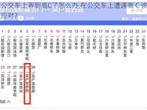 在公交车上弄到高C了怎么办,在公交车上遭遇高 C 该如何应对？