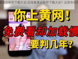 在线看黄台软件下载大全;在线看黄台软件下载大全？这里有你需要的吗