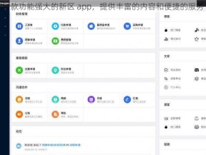 一款功能强大的新区 app，提供丰富的内容和便捷的服务