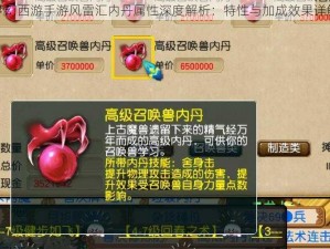 梦幻西游手游风雷汇内丹属性深度解析：特性与加成效果详解