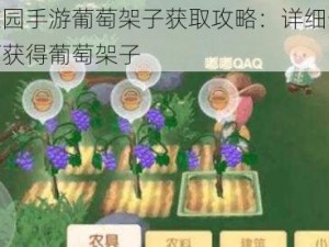 摩尔庄园手游葡萄架子获取攻略：详细步骤教你如何获得葡萄架子