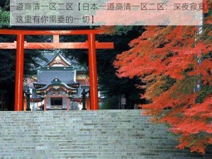 日本一道高清一区二区【日本一道高清一区二区：深夜寂寞难以入眠，这里有你需要的一切】