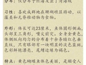 关于动物餐厅中蝴蝶鱼的详细介绍：探索其独特魅力与生态价值