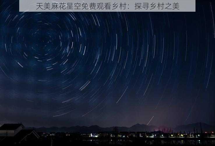 天美麻花星空免费观看乡村：探寻乡村之美