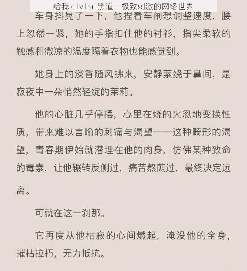 给我 c1v1sc 黑道：极致刺激的网络世界