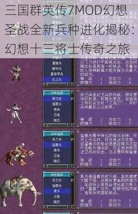 三国群英传7MOD幻想圣战全新兵种进化揭秘：幻想十三将士传奇之旅