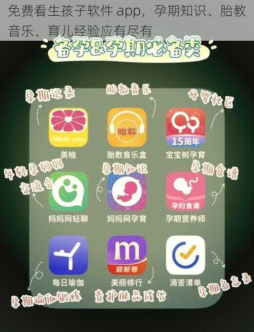 免费看生孩子软件 app，孕期知识、胎教音乐、育儿经验应有尽有