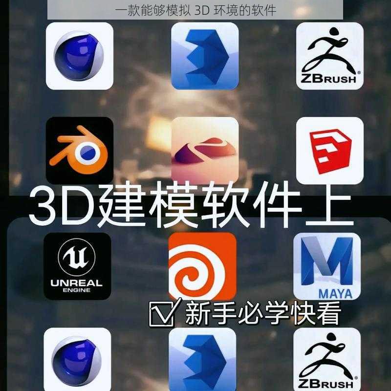 一款能够模拟 3D 环境的软件