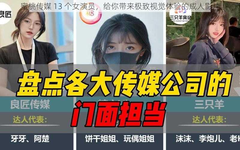 蜜桃传媒 13 个女演员，给你带来极致视觉体验的成人影片