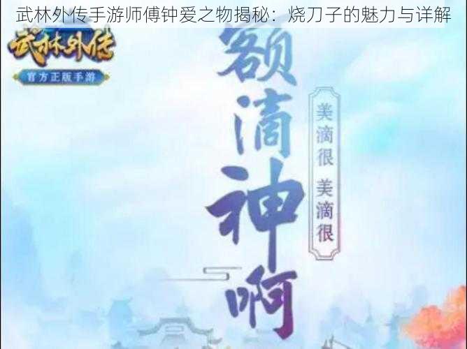 武林外传手游师傅钟爱之物揭秘：烧刀子的魅力与详解