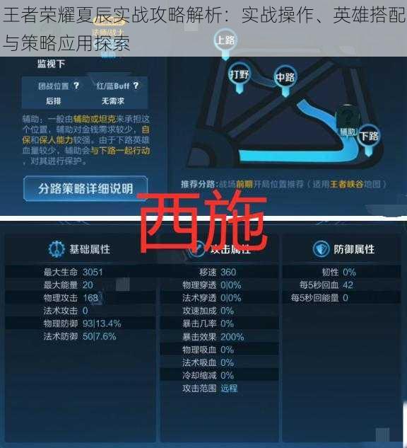 王者荣耀夏辰实战攻略解析：实战操作、英雄搭配与策略应用探索