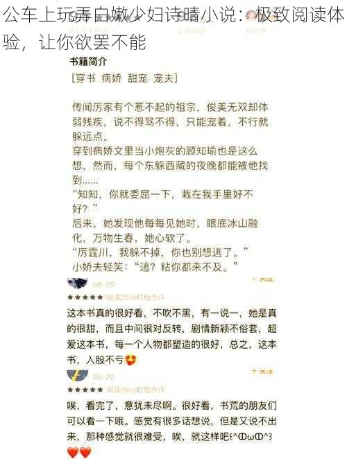 公车上玩弄白嫩少妇诗晴小说：极致阅读体验，让你欲罢不能