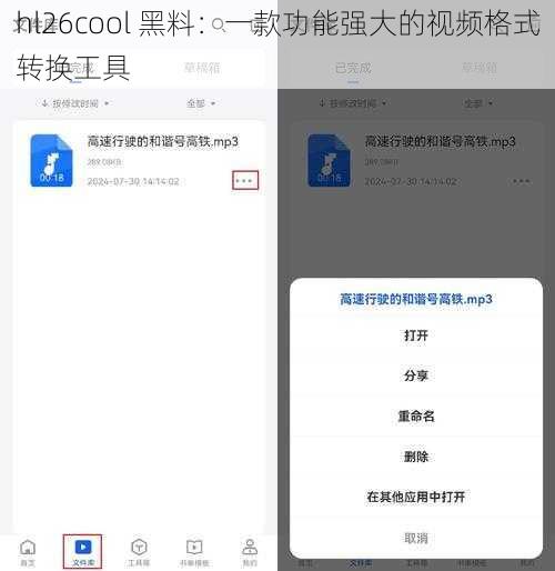 hl26cool 黑料：一款功能强大的视频格式转换工具