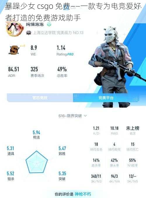 暴躁少女 csgo 免费——一款专为电竞爱好者打造的免费游戏助手