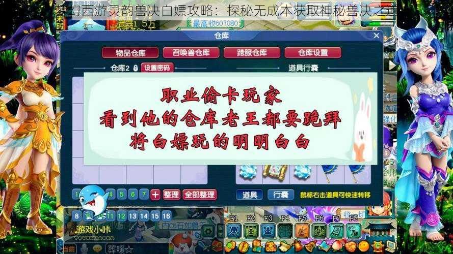 梦幻西游灵韵兽决白嫖攻略：探秘无成本获取神秘兽决之道