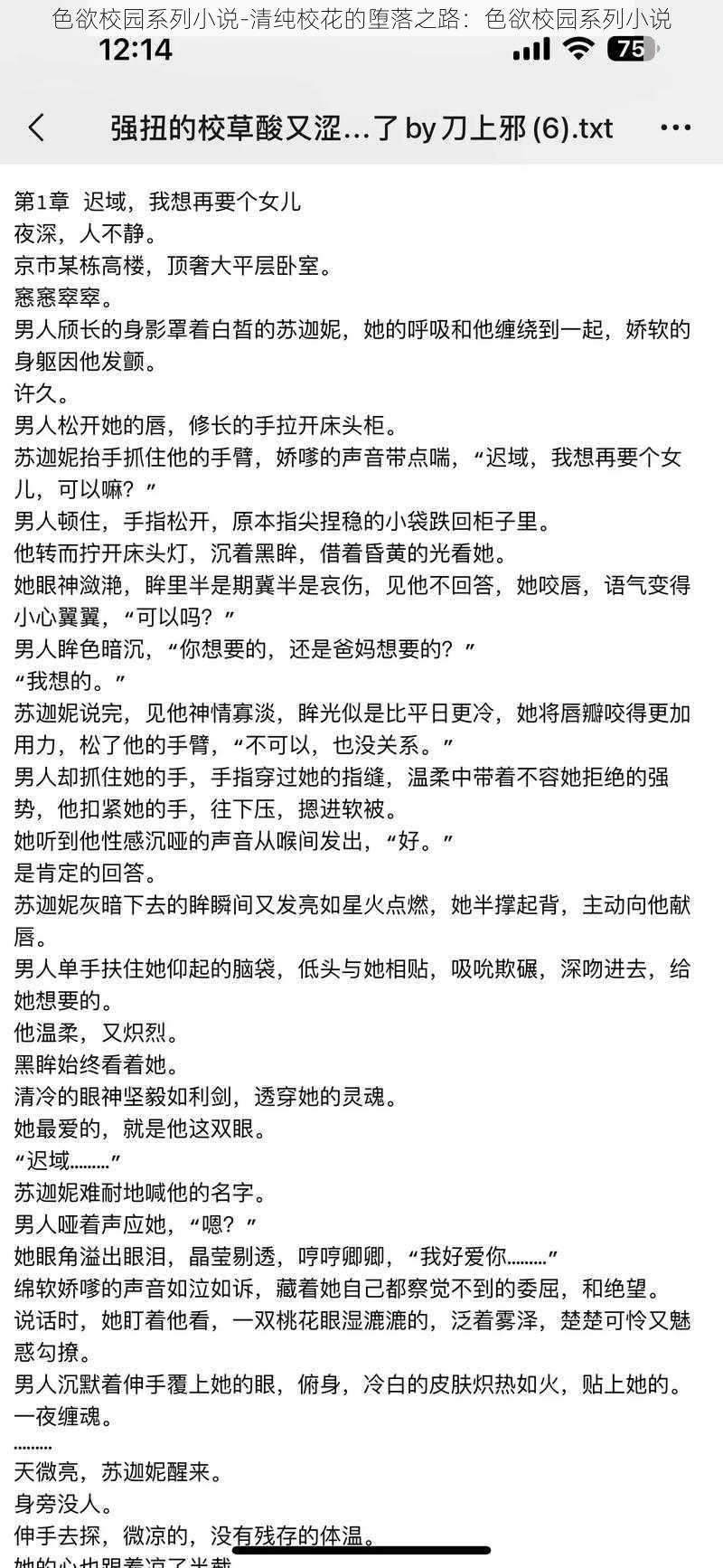 色欲校园系列小说-清纯校花的堕落之路：色欲校园系列小说