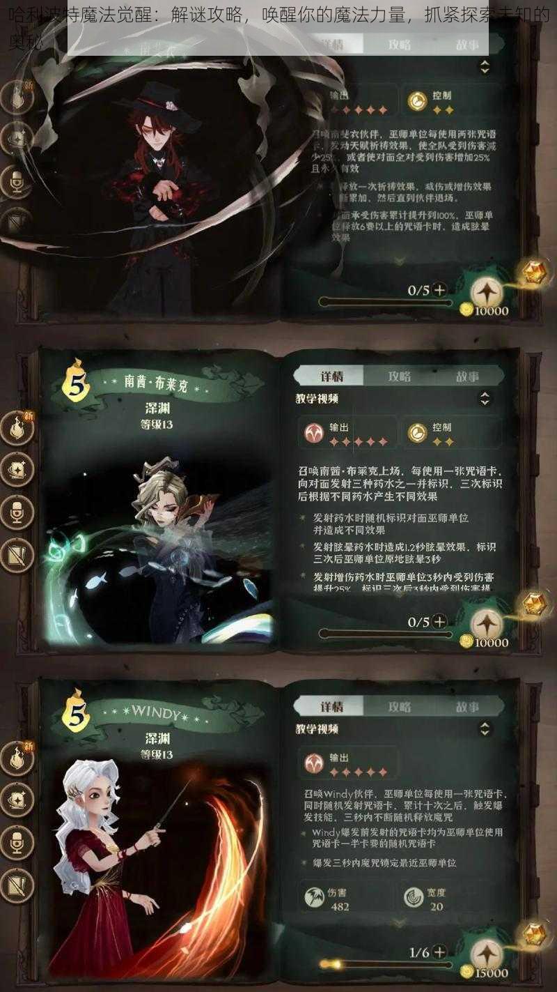 哈利波特魔法觉醒：解谜攻略，唤醒你的魔法力量，抓紧探索未知的奥秘