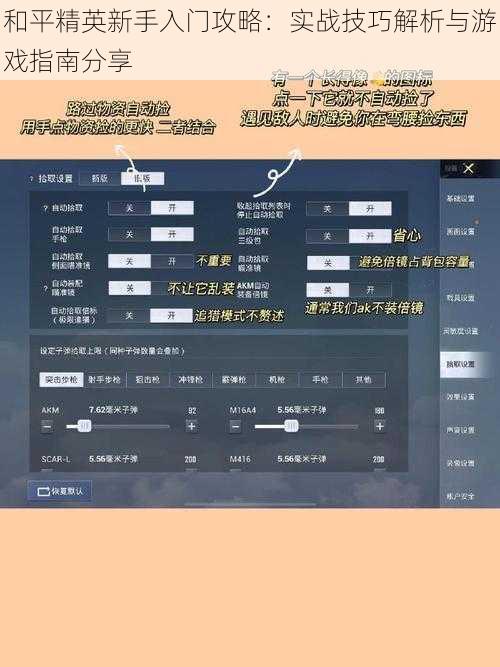 和平精英新手入门攻略：实战技巧解析与游戏指南分享