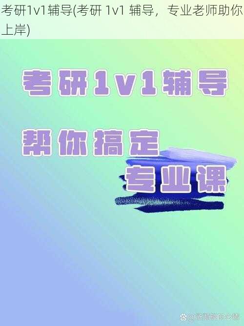 考研1v1辅导(考研 1v1 辅导，专业老师助你上岸)