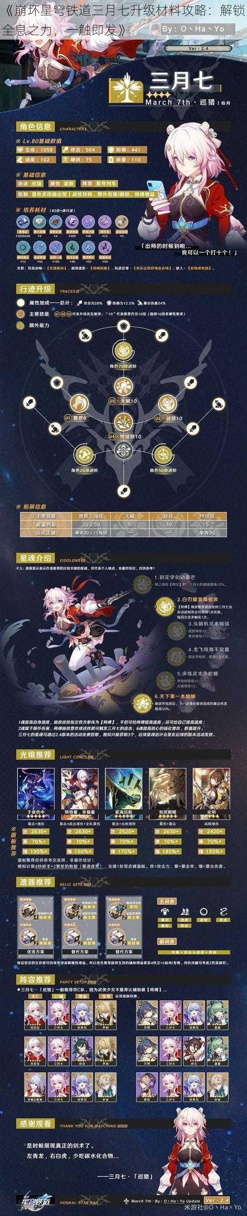 《崩坏星穹铁道三月七升级材料攻略：解锁全息之力，一触即发》