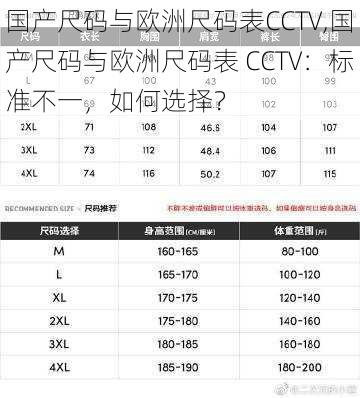 国产尺码与欧洲尺码表CCTV,国产尺码与欧洲尺码表 CCTV：标准不一，如何选择？