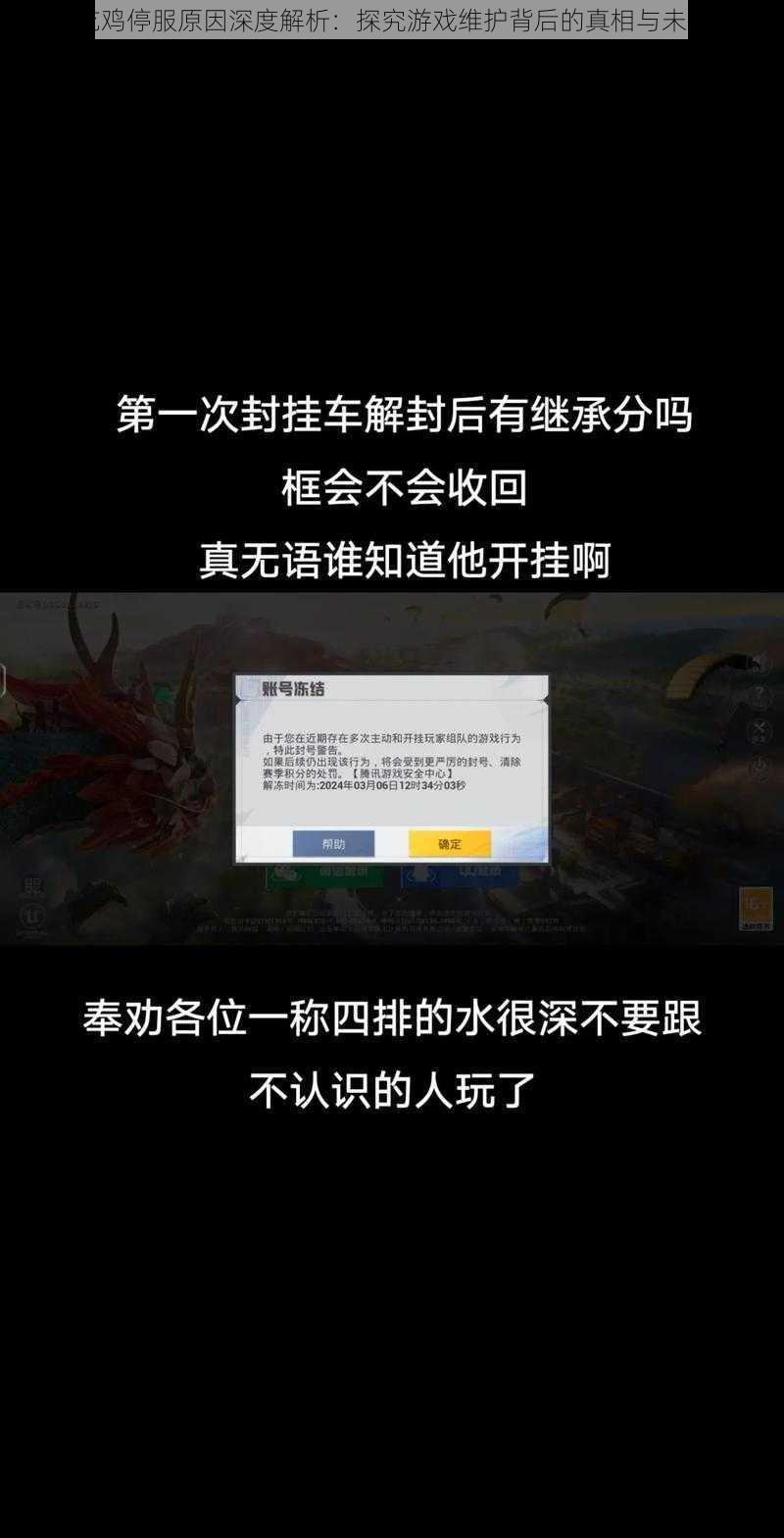 吃鸡停服原因深度解析：探究游戏维护背后的真相与未来