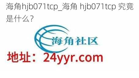 海角hjb071tcp_海角 hjb071tcp 究竟是什么？