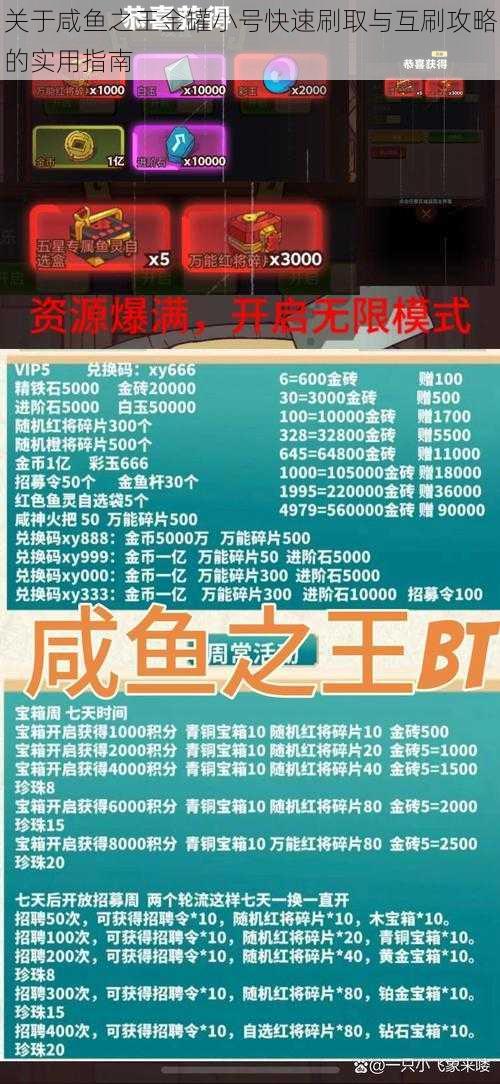 关于咸鱼之王金罐小号快速刷取与互刷攻略的实用指南