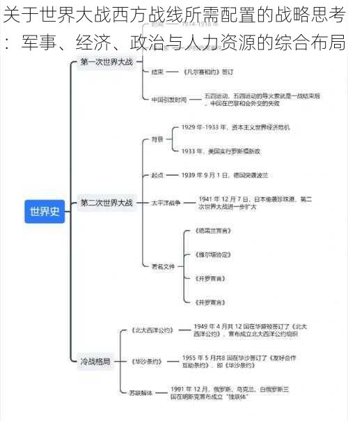 关于世界大战西方战线所需配置的战略思考：军事、经济、政治与人力资源的综合布局