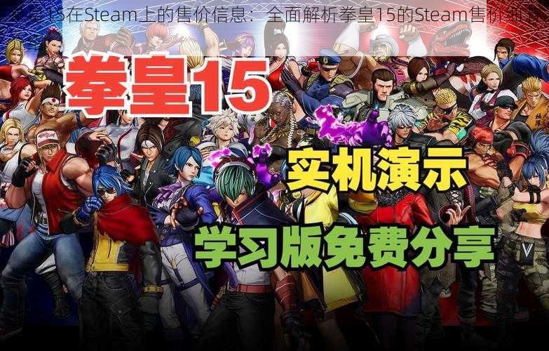 拳皇15在Steam上的售价信息：全面解析拳皇15的Steam售价细节介绍