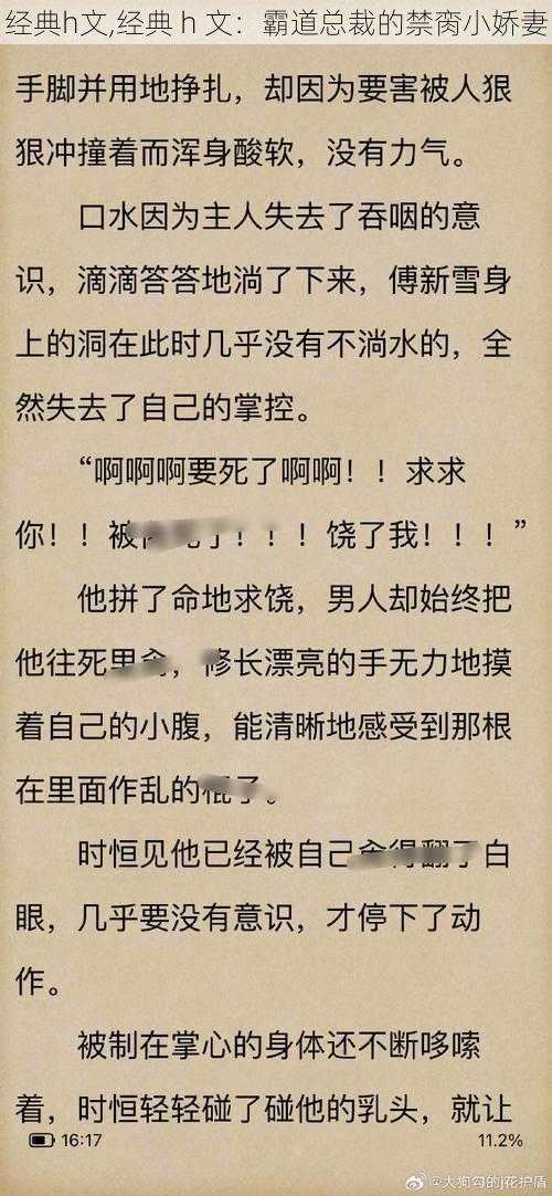 经典h文,经典 h 文：霸道总裁的禁脔小娇妻