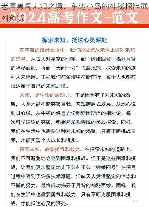 老唐勇闯未知之境：东边小岛的神秘探险截图预览