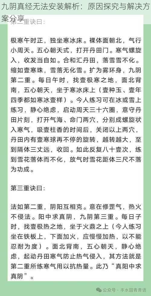 九阴真经无法安装解析：原因探究与解决方案分享