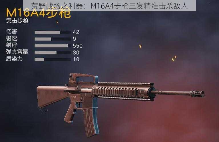 荒野战场之利器：M16A4步枪三发精准击杀敌人